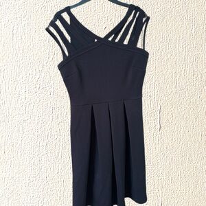 Enfocus Studio Black Pleated Cocktail Dress 6